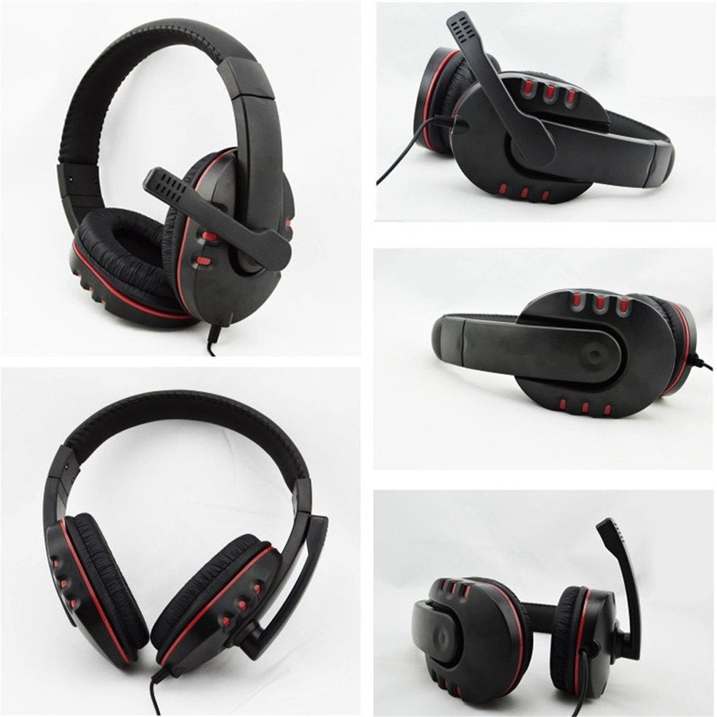 Headphones 3.5mm Wired Gaming Headset Earphones Music Microphone For PS4 Play Station 4 Game PC Chat computer With Microphone